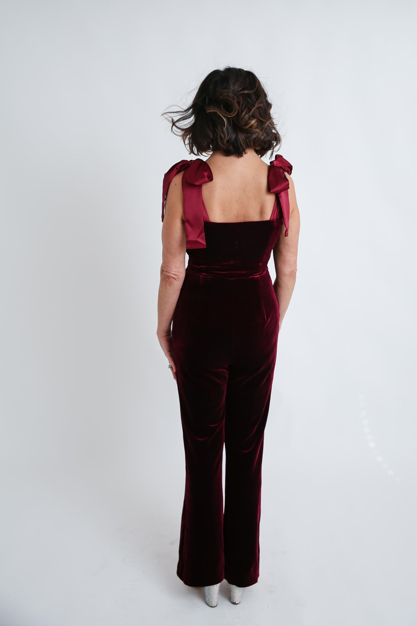 All About You Velvet Jumpsuit Rental - Size Small & Large