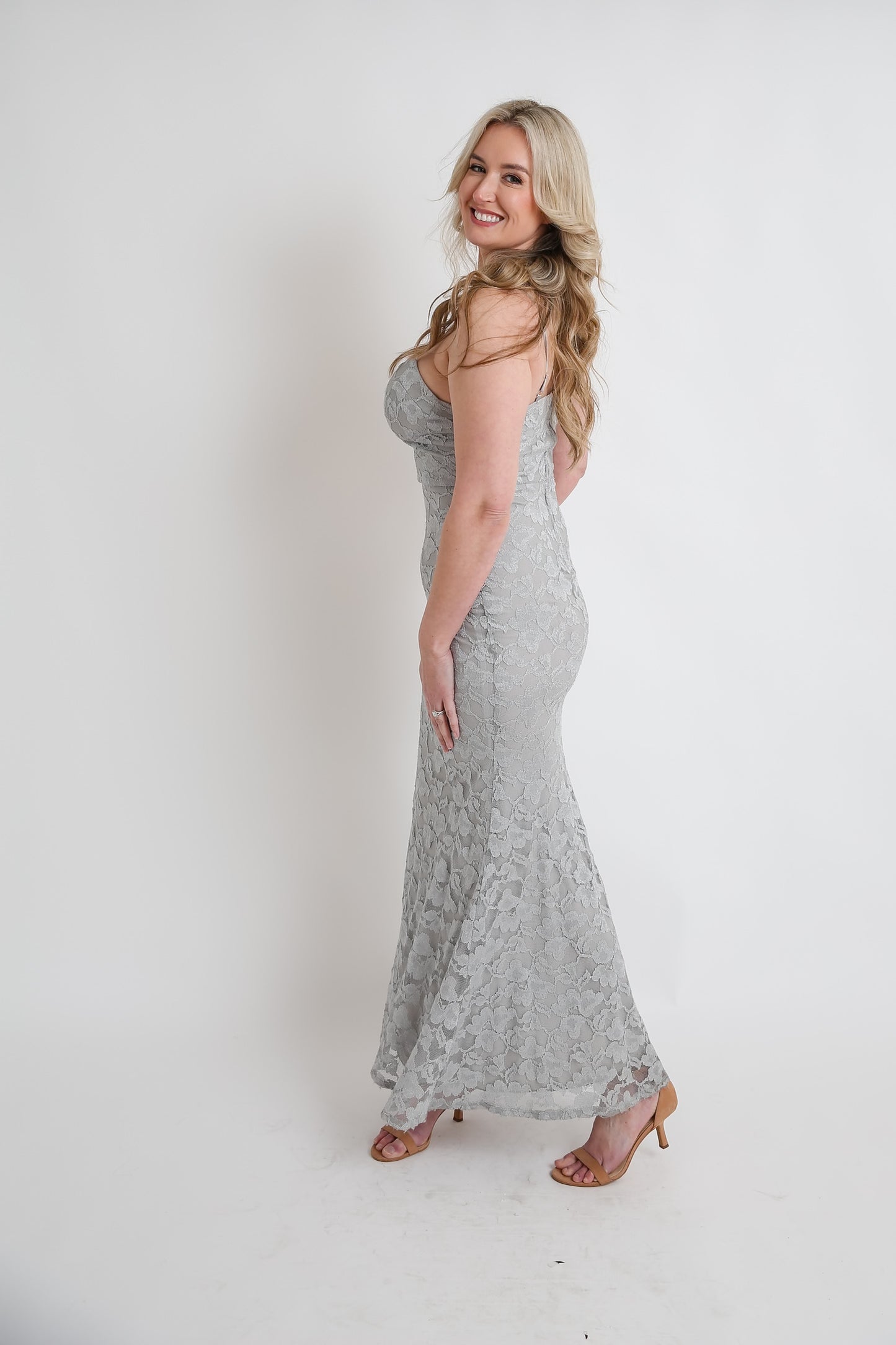 Gone With The Grey Dress Rental - Size Small/7/8