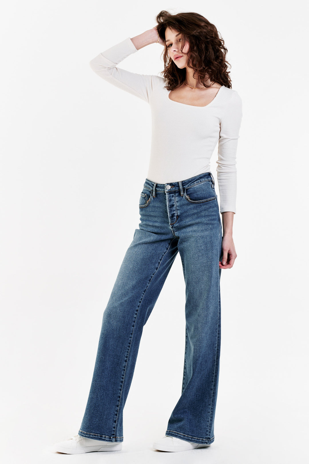 Dear John Farrah High Rise Wide Leg Jeans