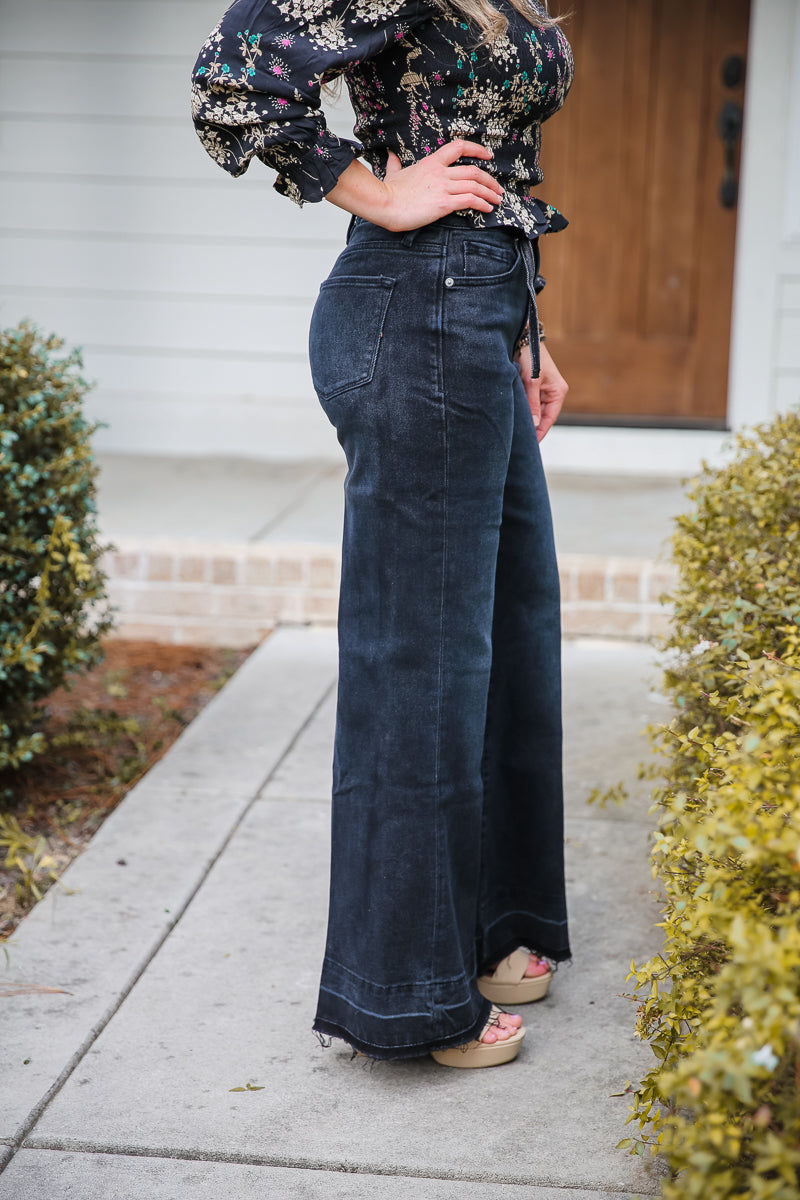 Dear John Fiona Vandalia High Rise Wide Leg Jeans
