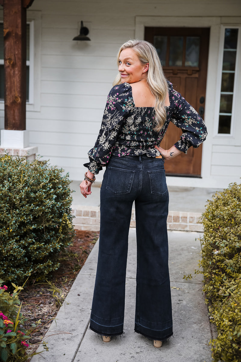 Dear John Fiona Vandalia High Rise Wide Leg Jeans