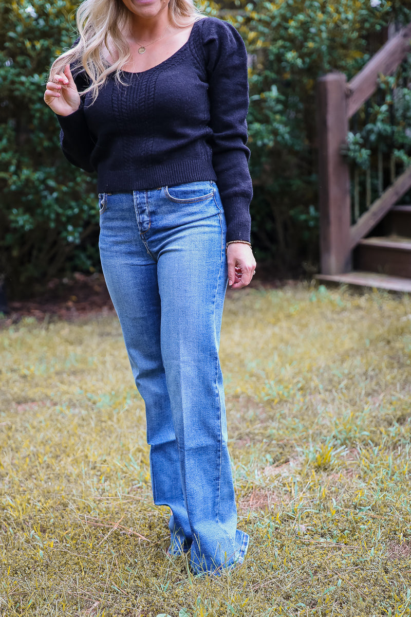 Dear John Farrah High Rise Wide Leg Jeans