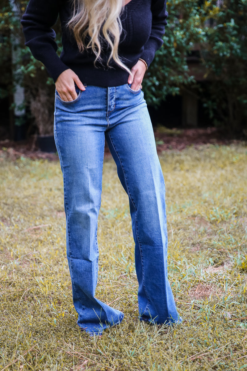 Dear John Farrah High Rise Wide Leg Jeans