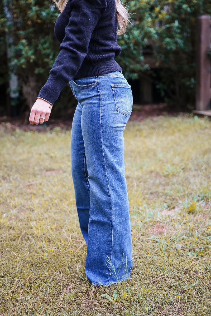 Dear John Farrah High Rise Wide Leg Jeans