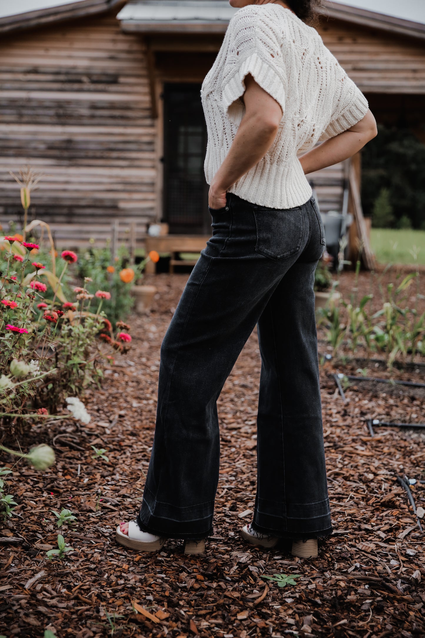 Dear John Fiona Vandalia High Rise Wide Leg Jeans