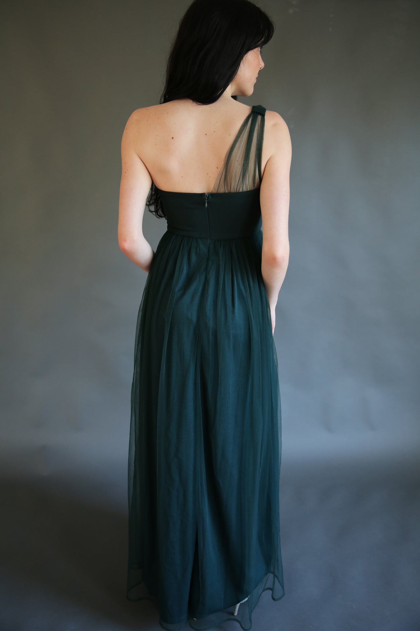 Emerald Green Tulle Dress Rental - Size Small