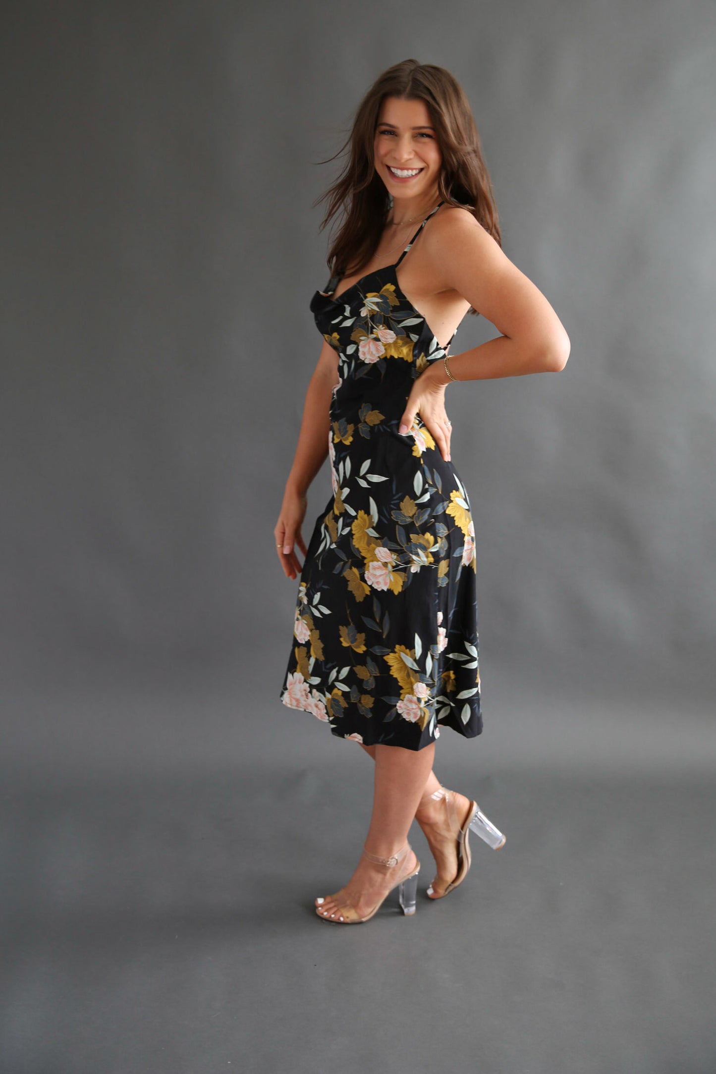Lucille Satin Midi Dress Rental - Size Small