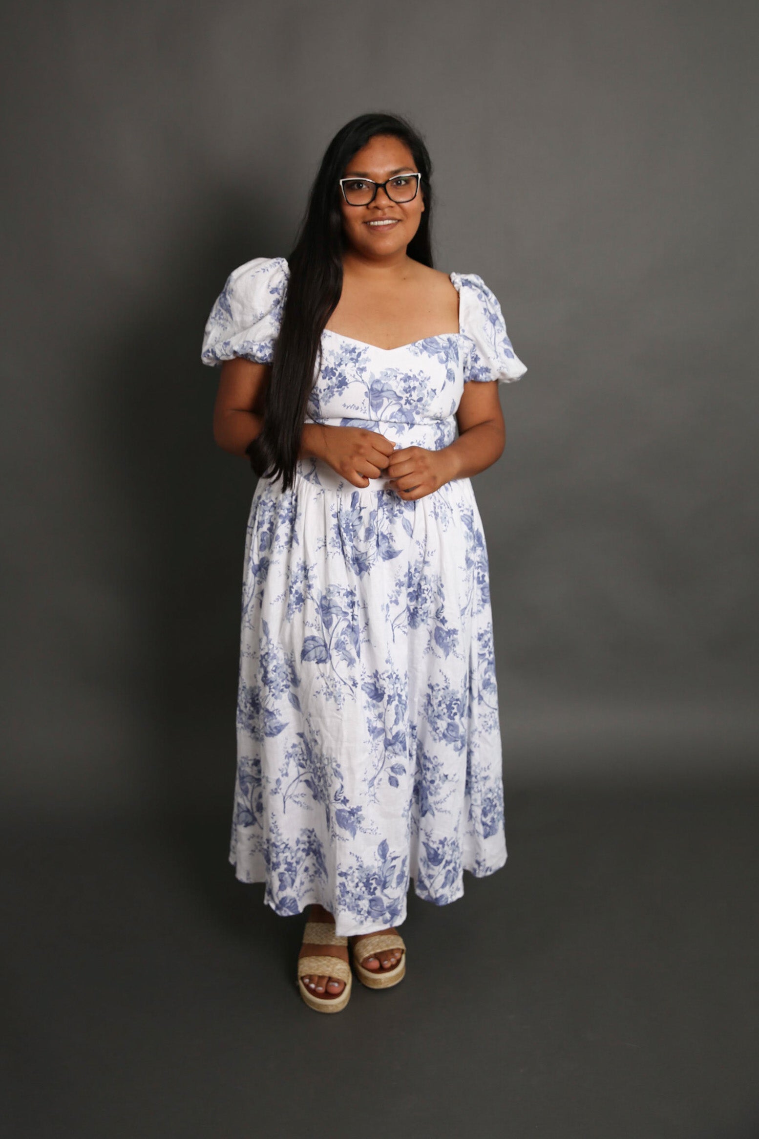 Anthropologie Linen Floral Dress Rental - Size Medium/10 DRESSED Rentals Anthropologie Linen Floral Dress Rental - Size Medium/10 DRESSED Rentals