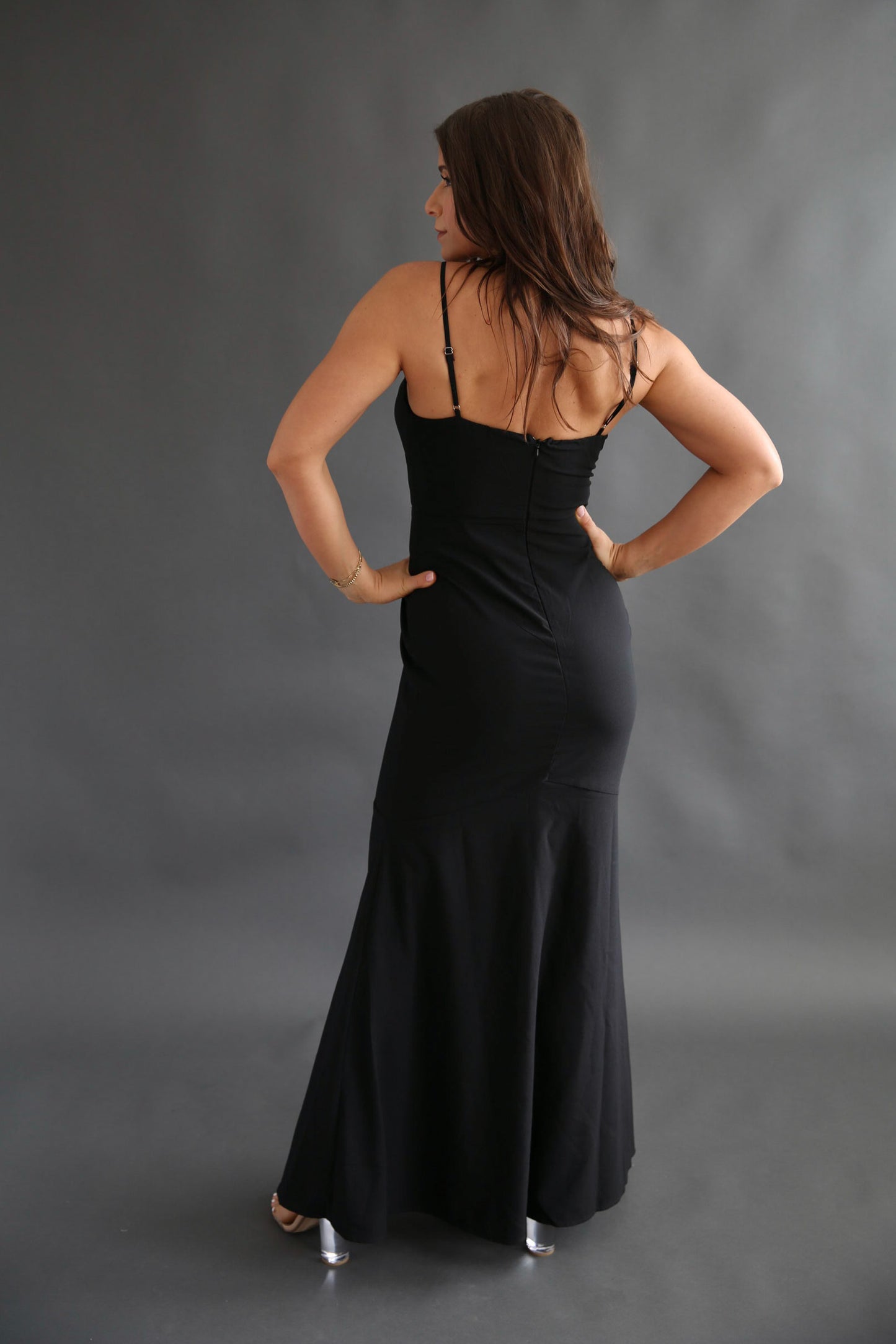 Chelsea Black Gown Dress Rental- Size Small