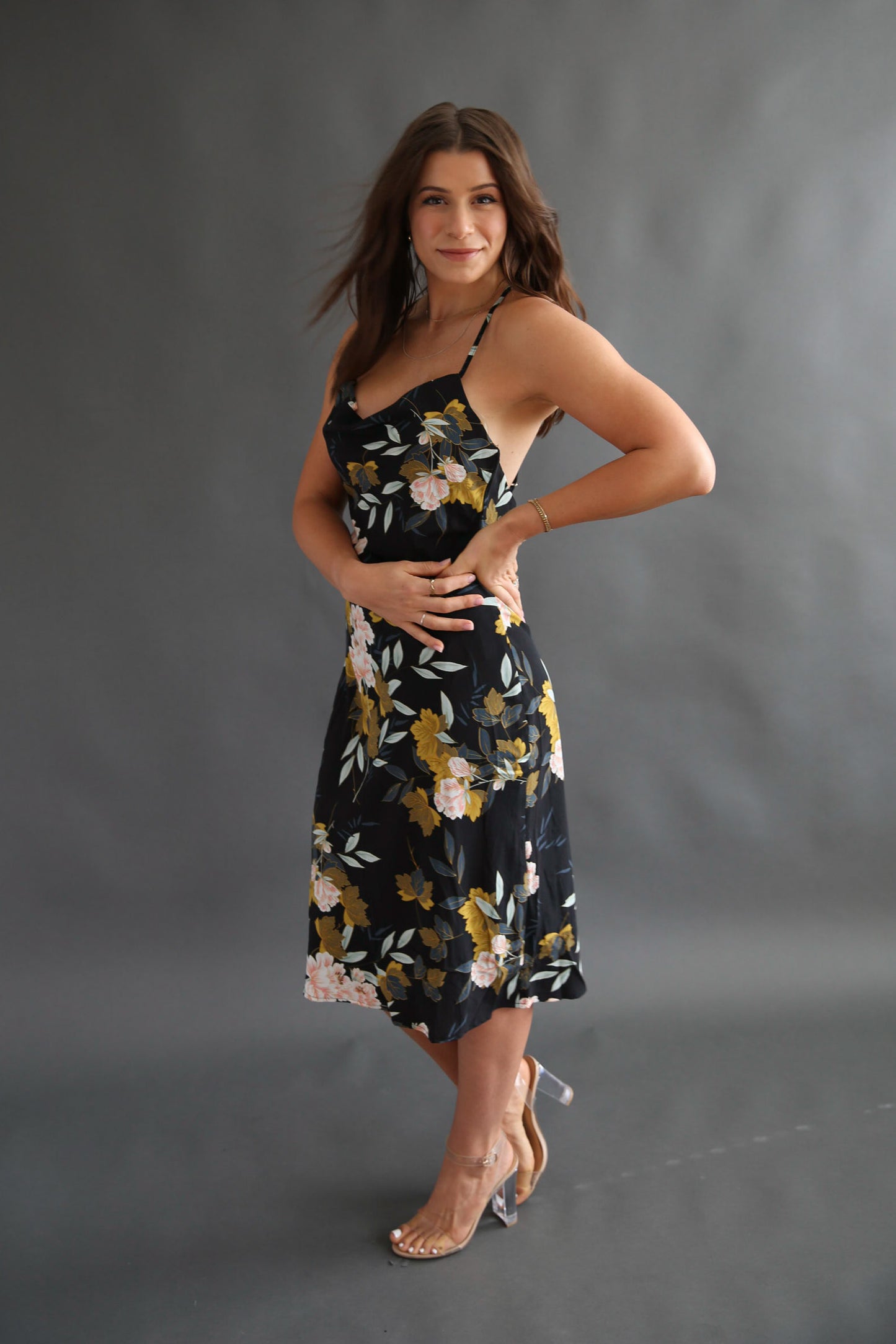 Lucille Satin Midi Dress Rental - Size Small