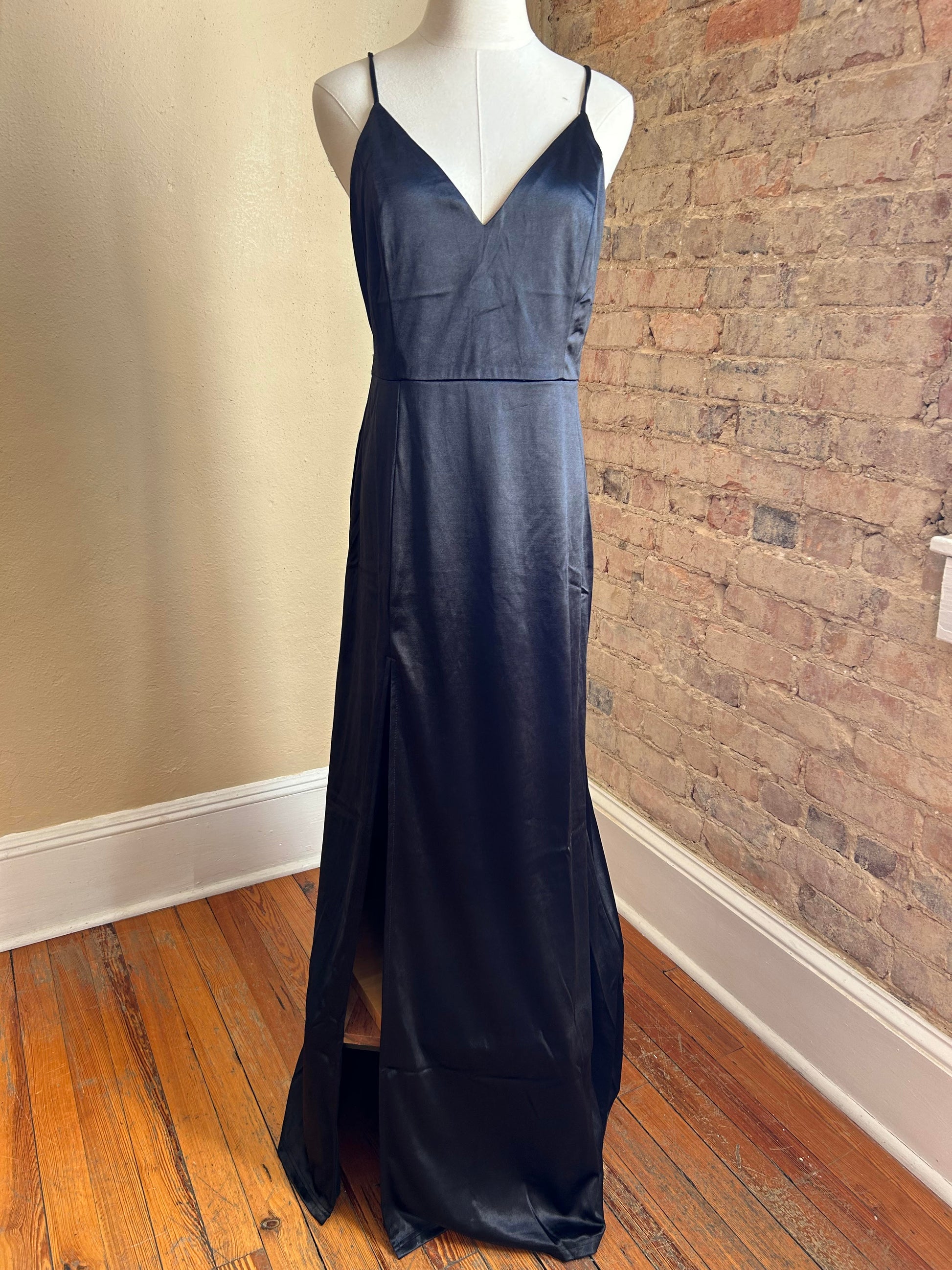 Simply Stated Black Silky Dress Rental Simply Stated Black Silky Dress Rental
