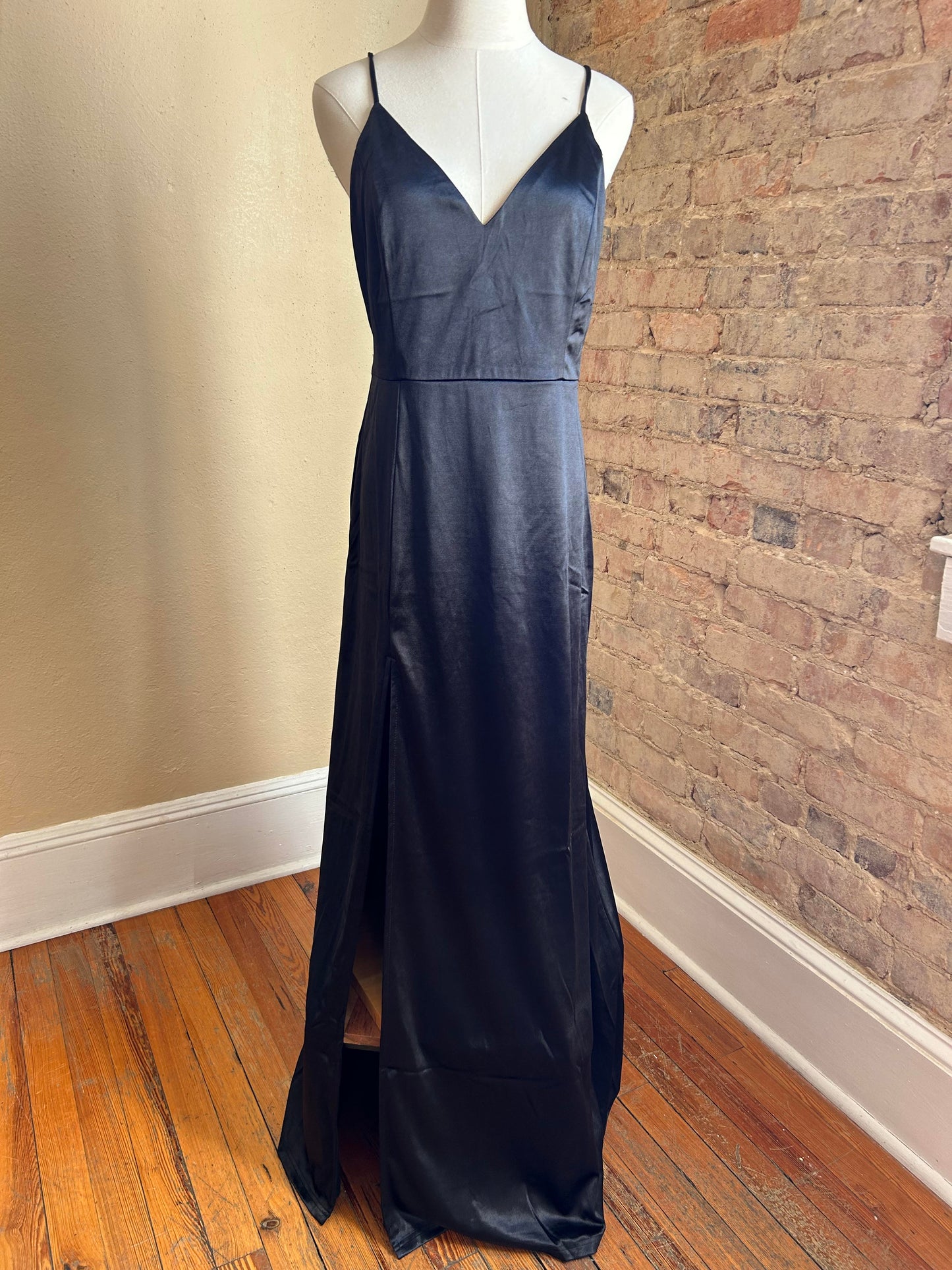 Simply Stated Black Silky Dress Rental - Size XL