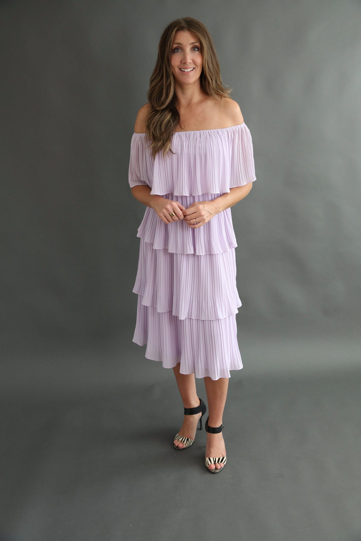 Lavender Tulip Midi Dress Rental - Size Medium