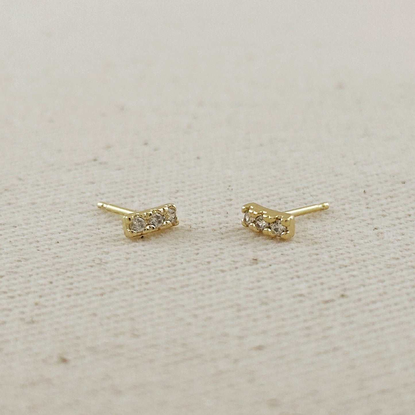 18k Gold Filled Mini CZ Stud Earrings