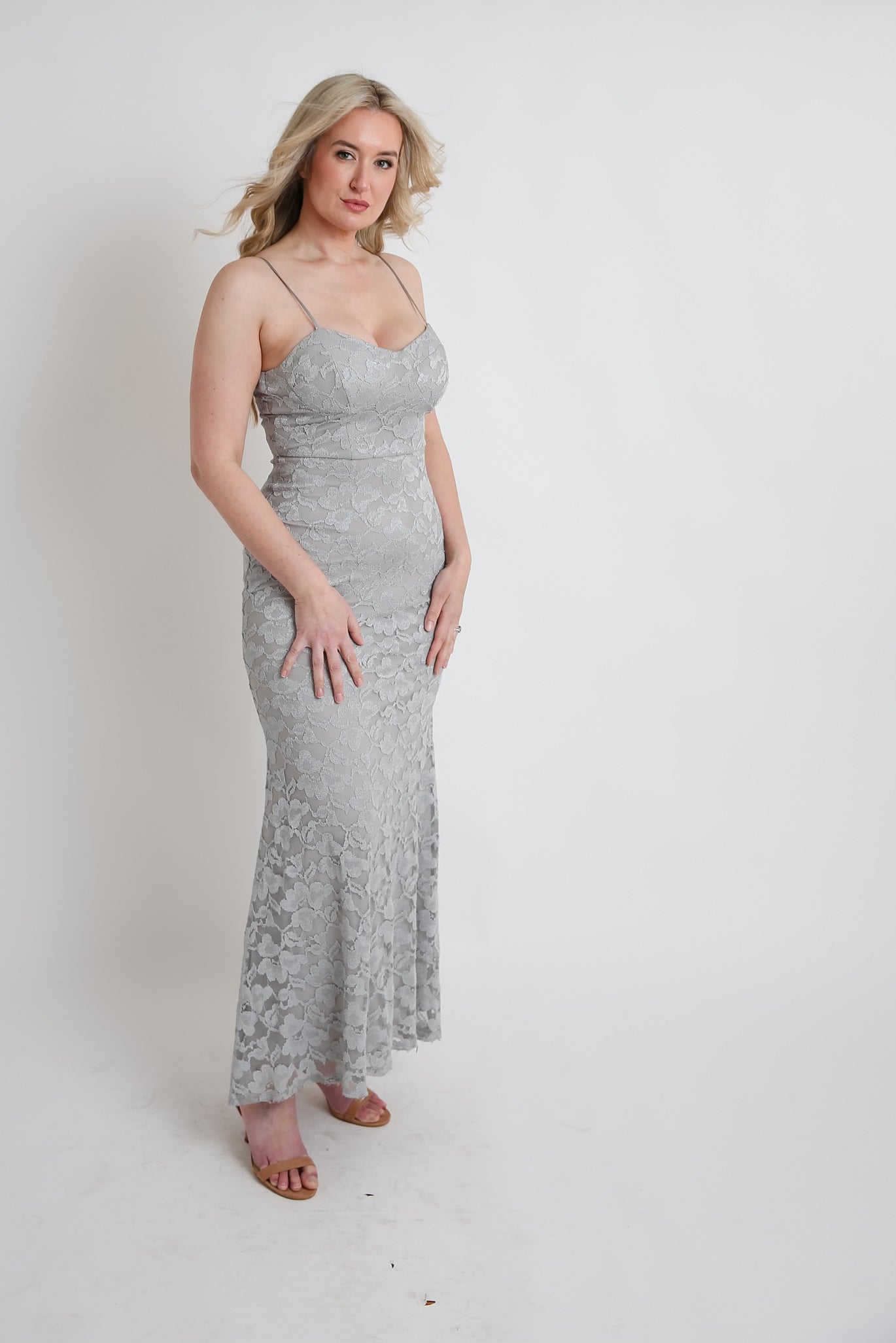 Gone With The Grey Dress Rental - Size Small/7/8