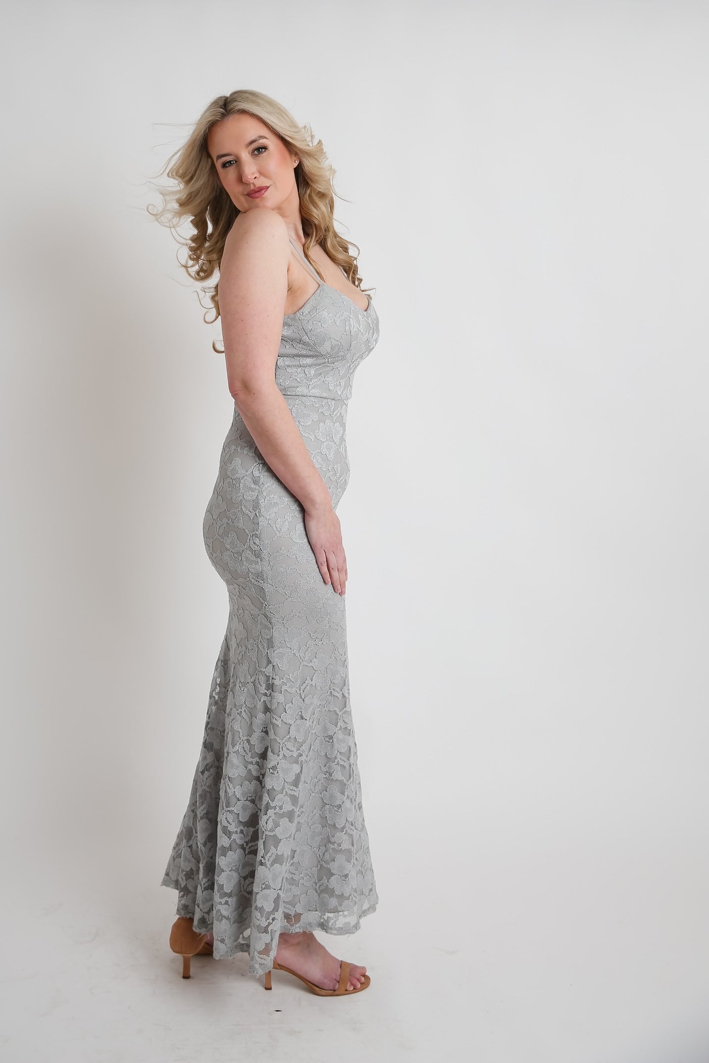 Gone With The Grey Dress Rental - Size Small/7/8
