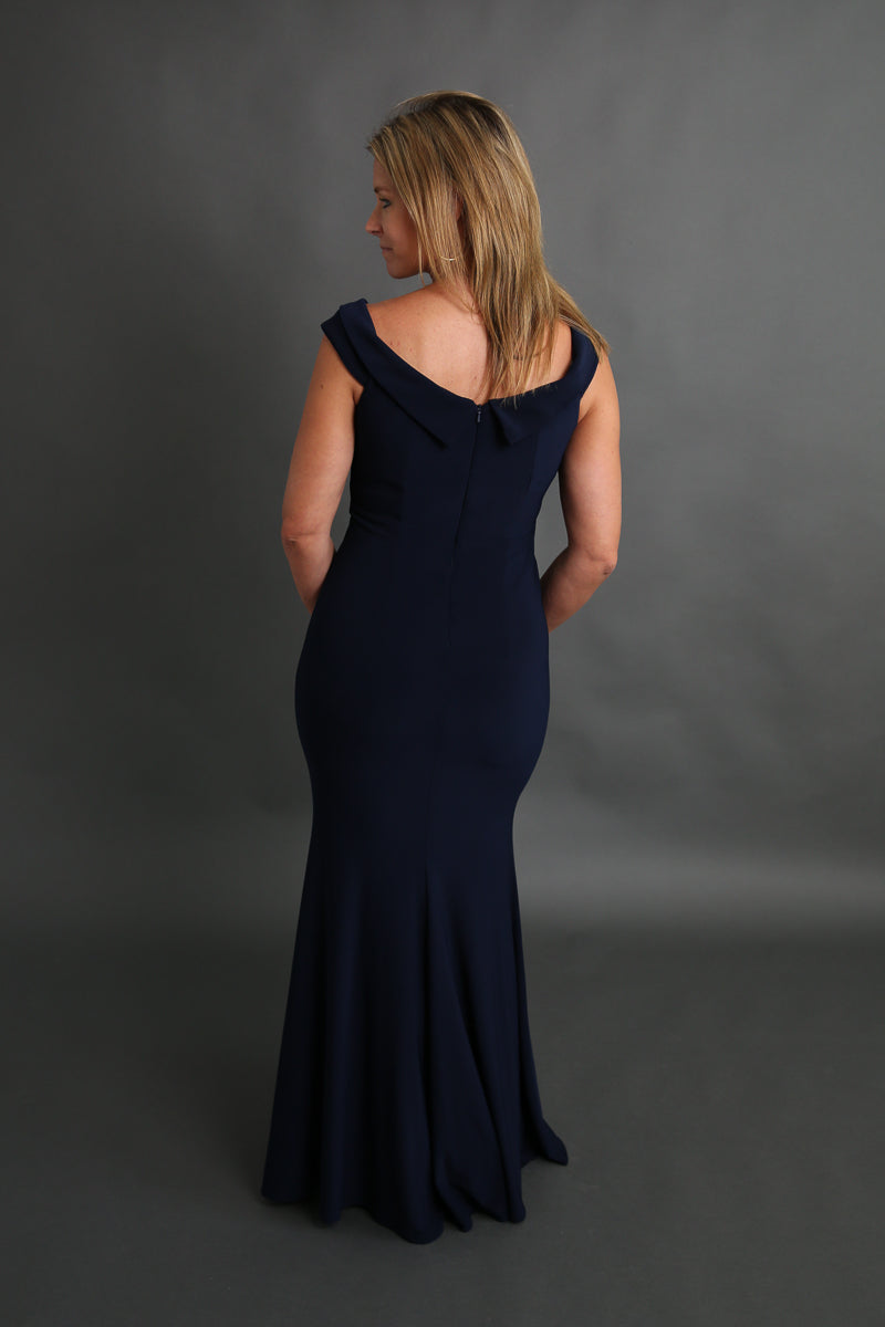 Navy Off Shoulder Elegant Dress Rental - Size Small/4