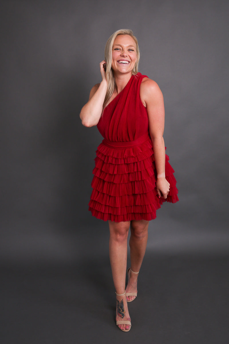 Hi Lover Red Tulle Dress Rental / Size Medium