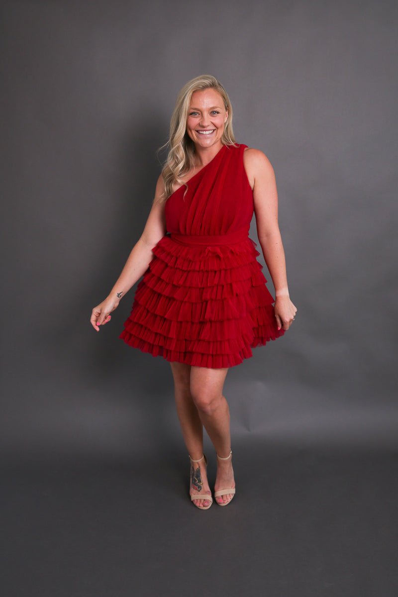 Hi Lover Red Tulle Dress Rental / Size Medium