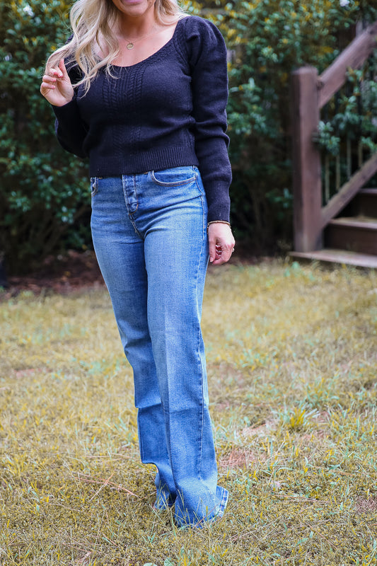 Dear John Farrah High Rise Wide Leg Jeans