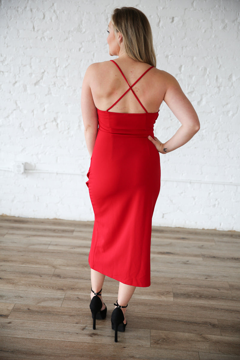 Sweetheart Red Rental Dress - Size Medium