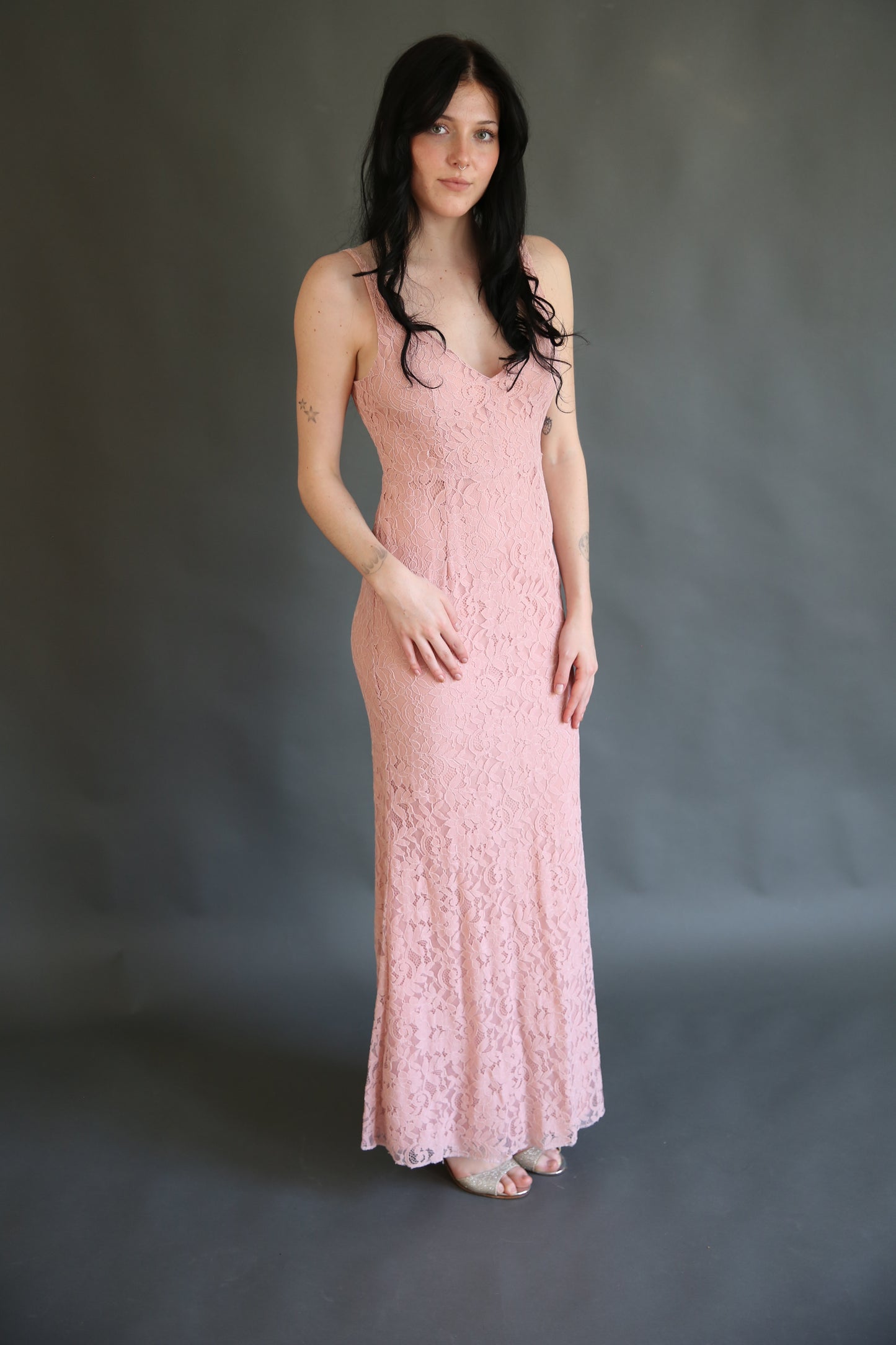 Pink Lace Dress Rental - Size Small