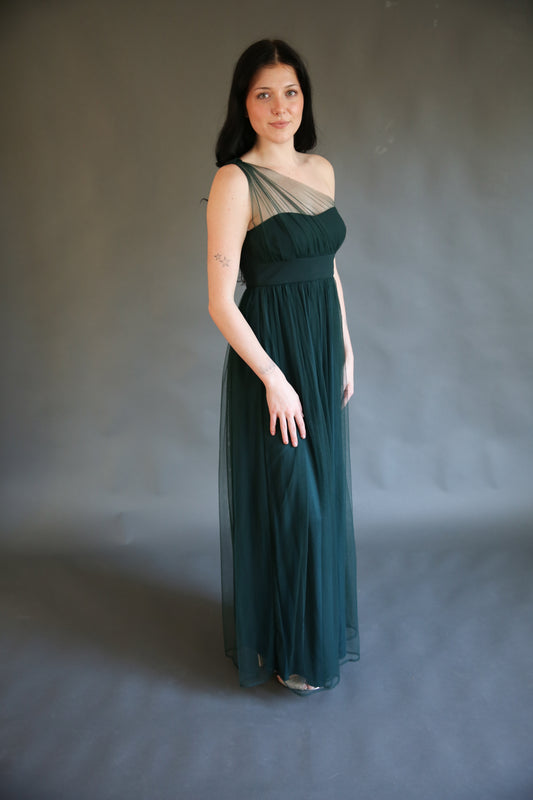 Emerald Green Tulle Dress Rental - Size Small