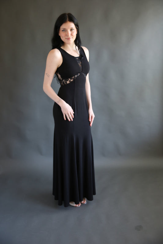 Midnight Black Lace Dress Rental - Small