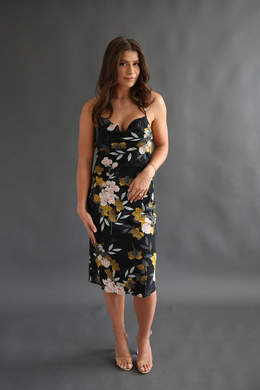 Lucille Satin Midi Dress Rental - Size Small