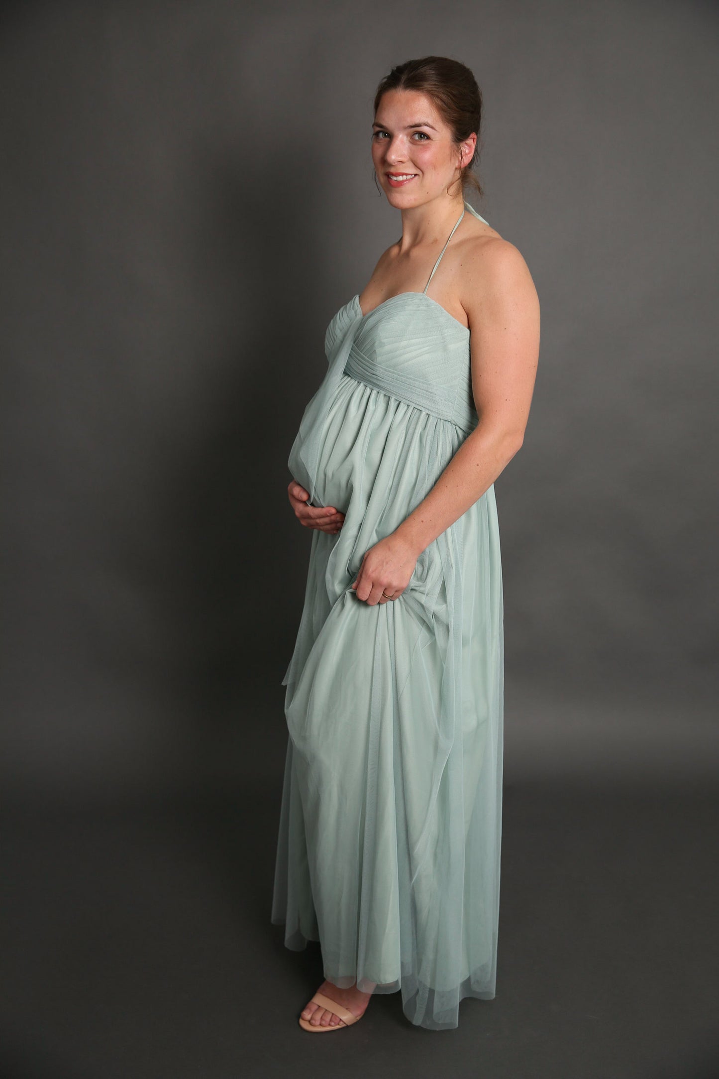 Sage Maternity Dress Rental - Large