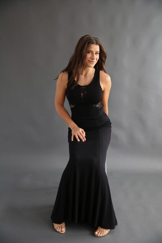 Lacey Black Gown -Size 7