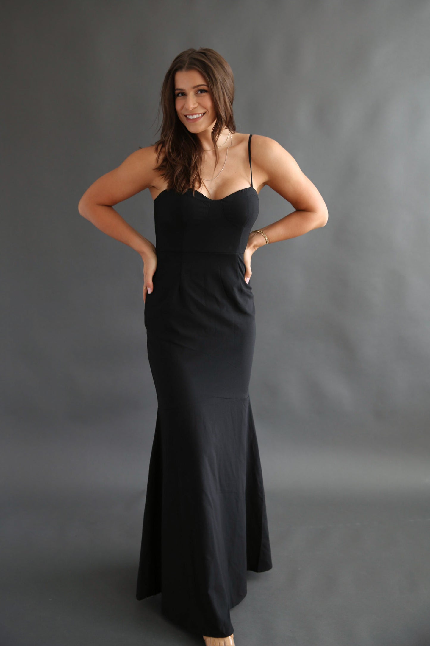 Chelsea Black Gown Dress Rental- Size Small