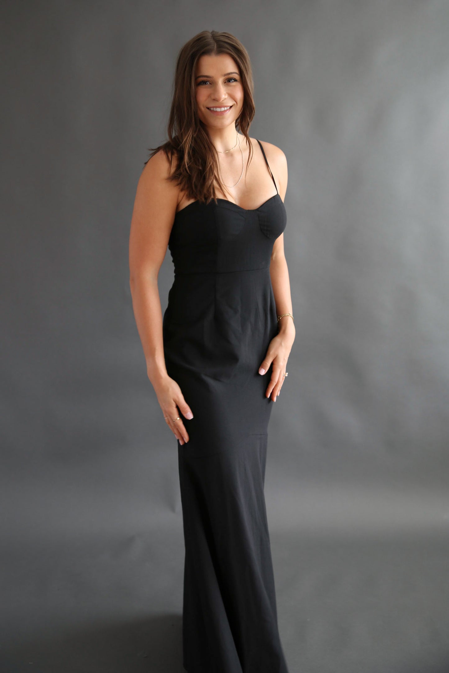 Chelsea Black Gown Dress Rental- Size Small